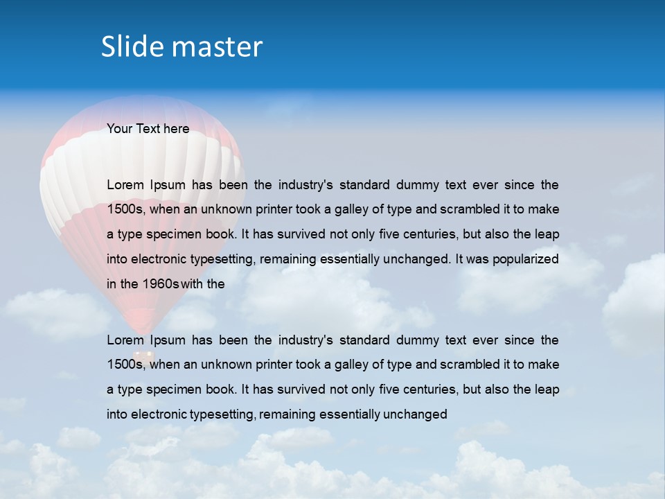 Above Travel Three PowerPoint Template