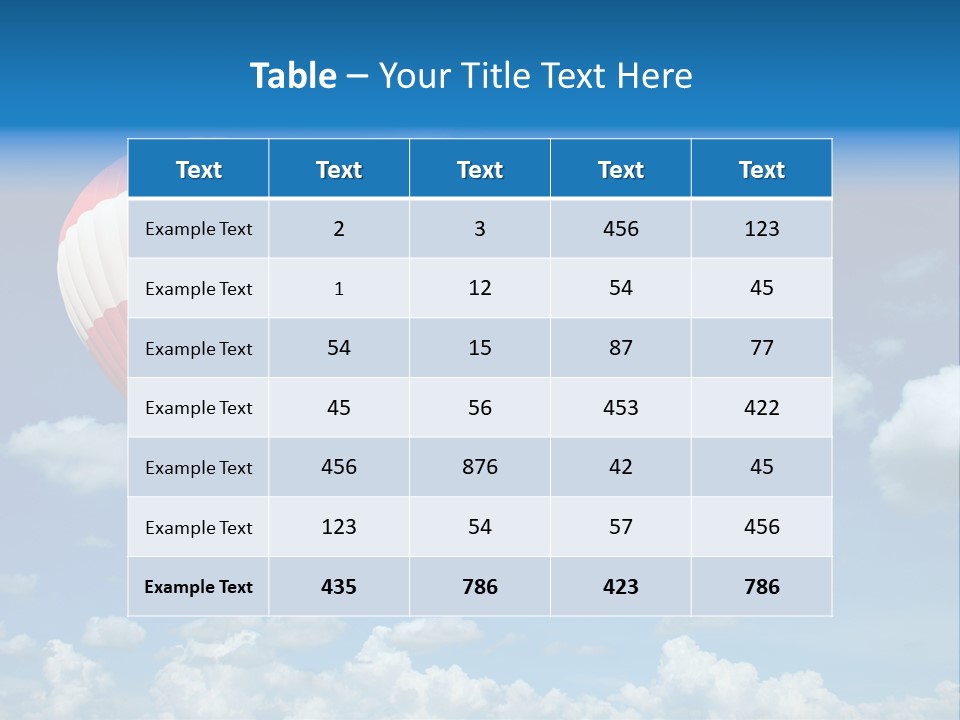 Above Travel Three PowerPoint Template