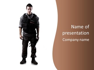 Veteran Fighting Dad PowerPoint Template