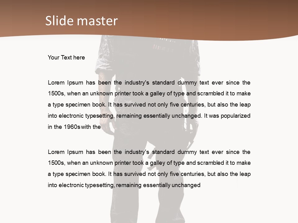 Veteran Fighting Dad PowerPoint Template