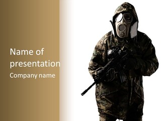 Conflict Rifle Isolated PowerPoint Template