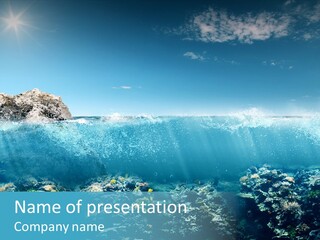 Aquarium Goggles Paradise PowerPoint Template