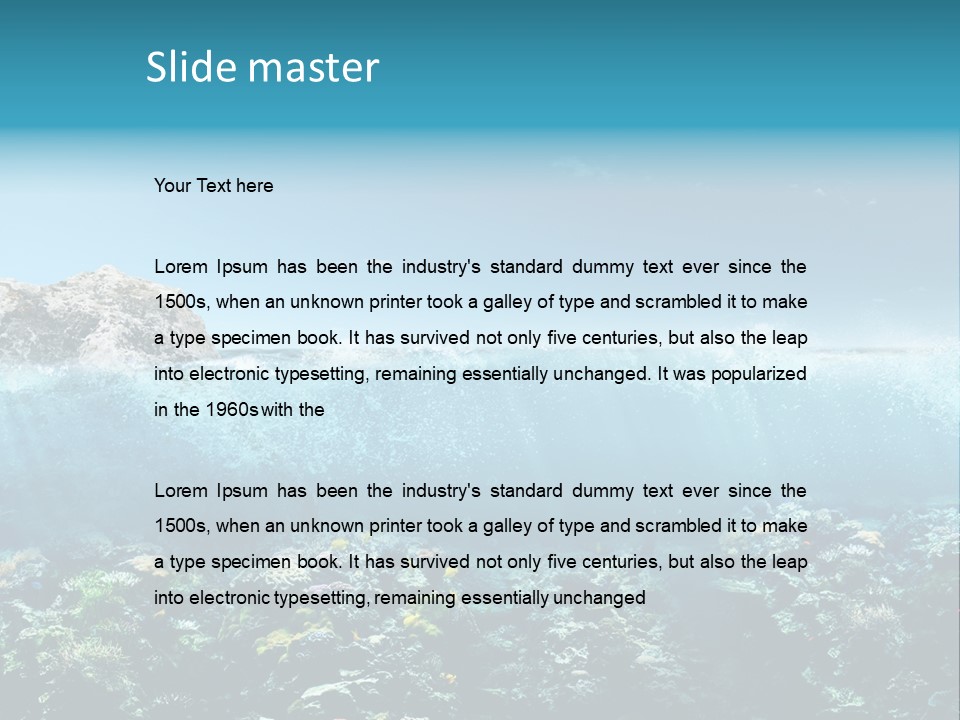 Aquarium Goggles Paradise PowerPoint Template