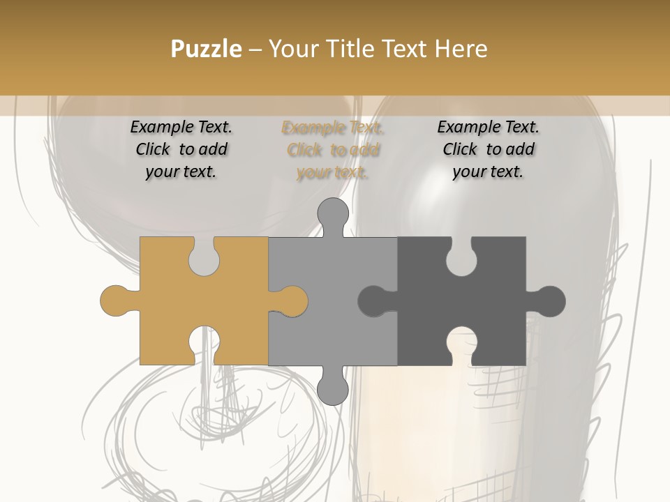 Wineglass Illustration Line Art PowerPoint Template