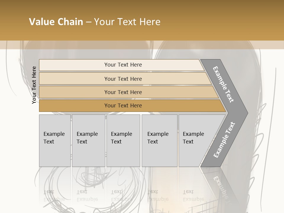 Wineglass Illustration Line Art PowerPoint Template
