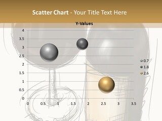 Wineglass Illustration Line Art PowerPoint Template