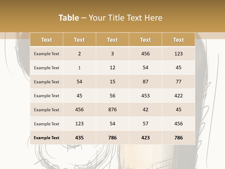Wineglass Illustration Line Art PowerPoint Template