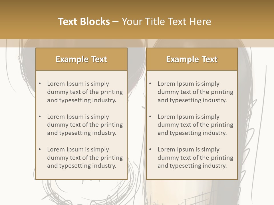 Wineglass Illustration Line Art PowerPoint Template
