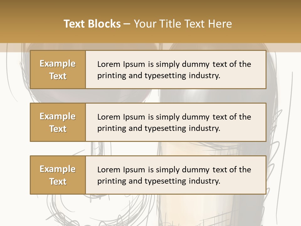 Wineglass Illustration Line Art PowerPoint Template