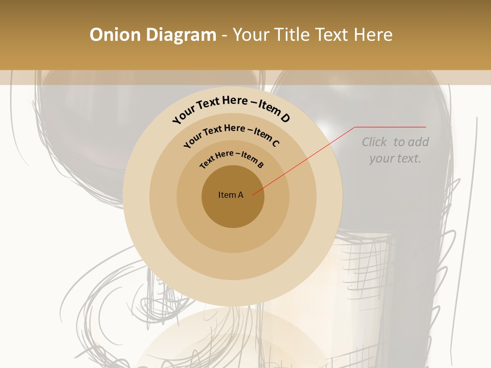 Wineglass Illustration Line Art PowerPoint Template