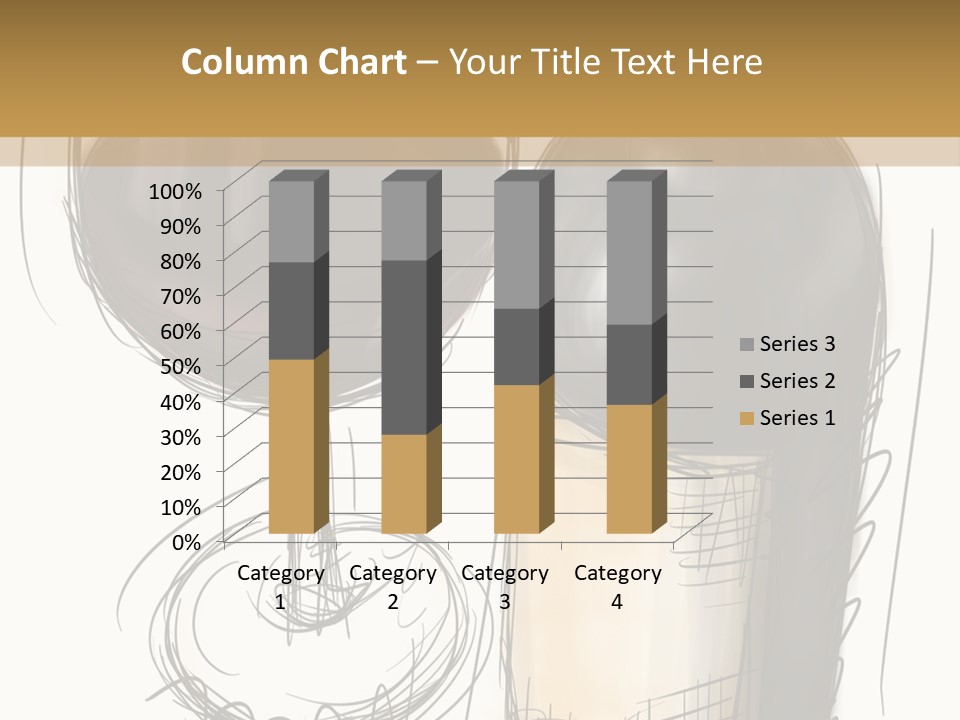 Wineglass Illustration Line Art PowerPoint Template