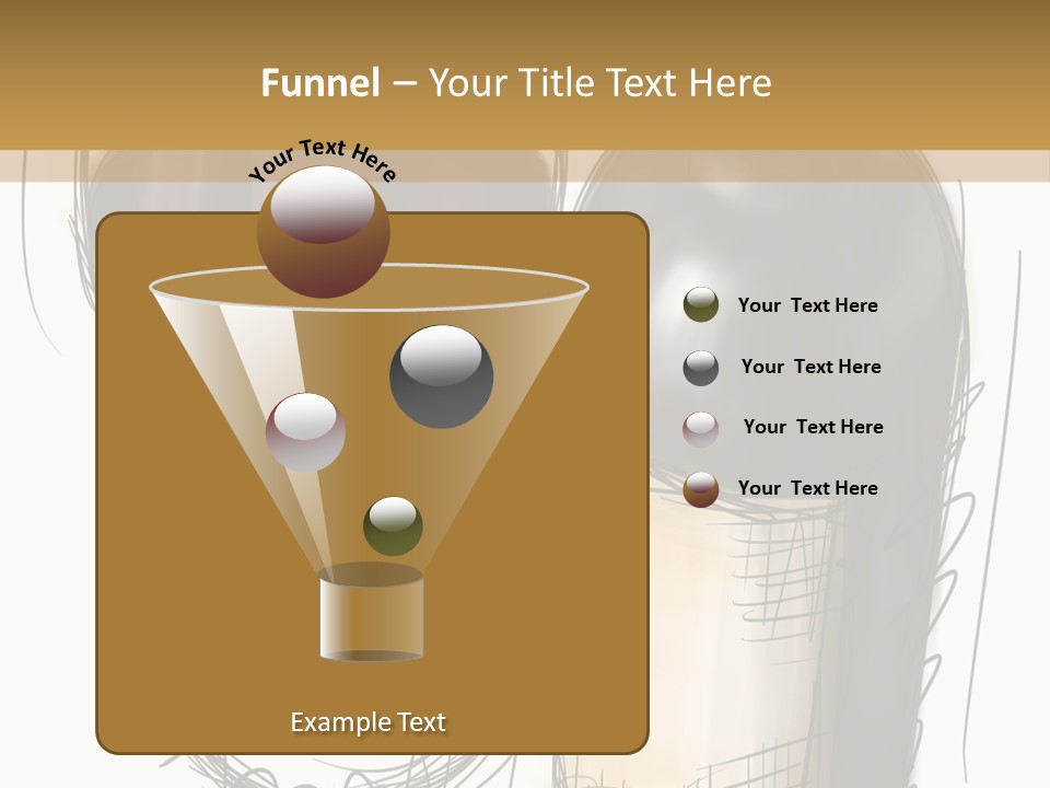 Wineglass Illustration Line Art PowerPoint Template