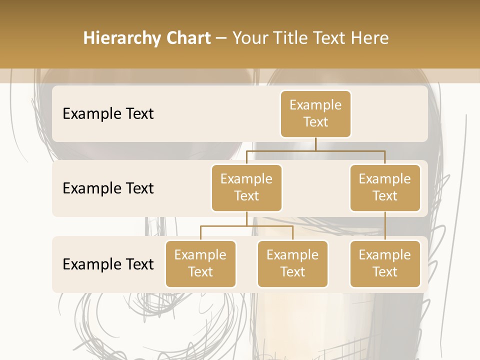 Wineglass Illustration Line Art PowerPoint Template