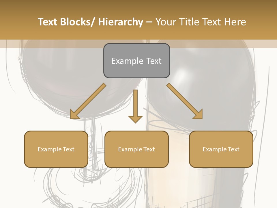 Wineglass Illustration Line Art PowerPoint Template