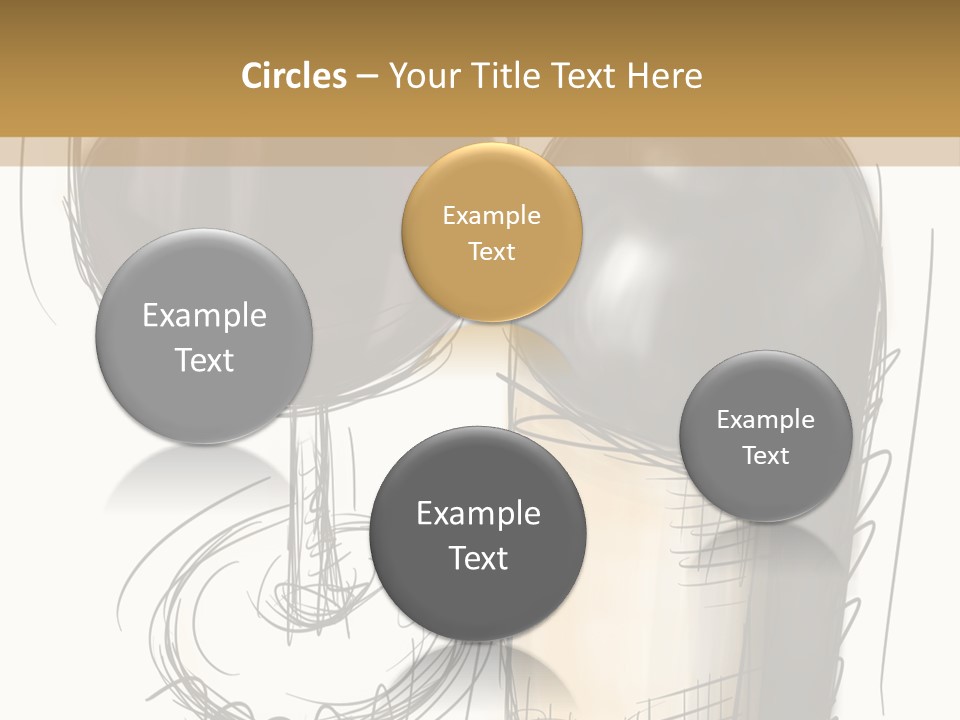 Wineglass Illustration Line Art PowerPoint Template