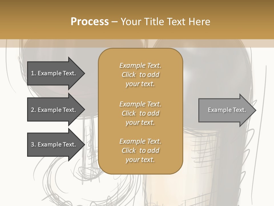 Wineglass Illustration Line Art PowerPoint Template