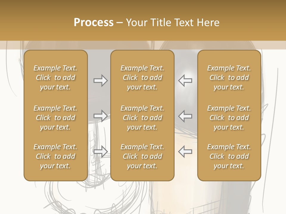 Wineglass Illustration Line Art PowerPoint Template
