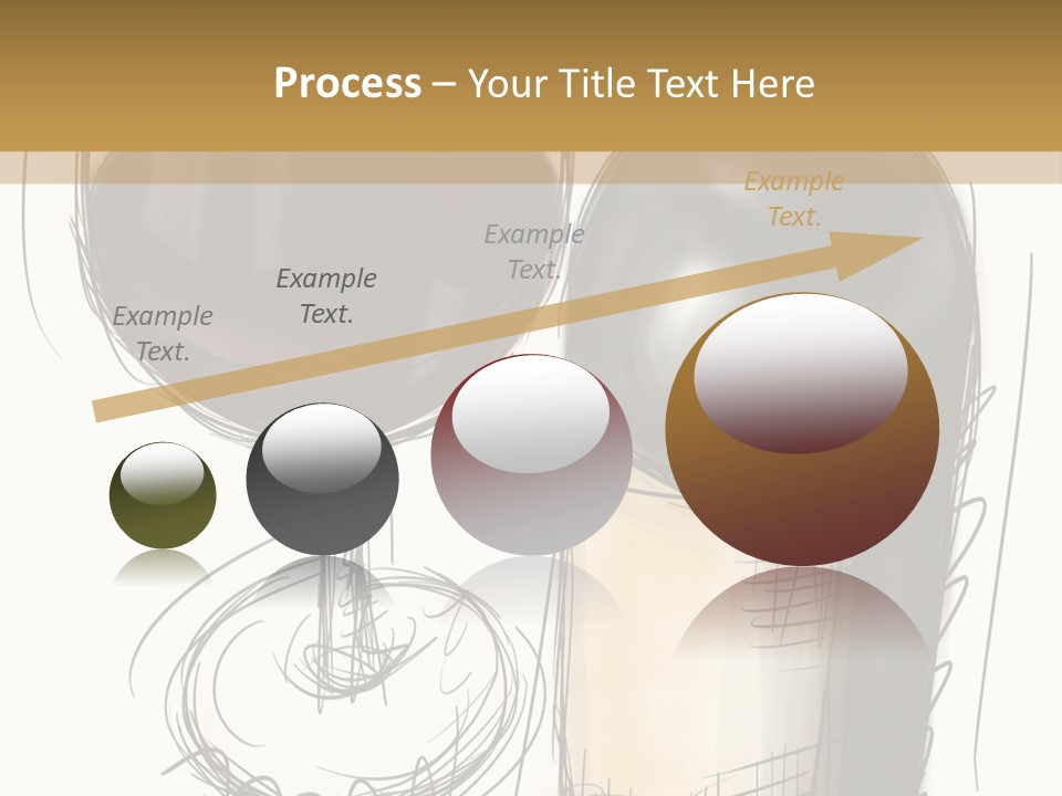 Wineglass Illustration Line Art PowerPoint Template