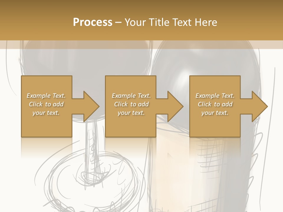 Wineglass Illustration Line Art PowerPoint Template