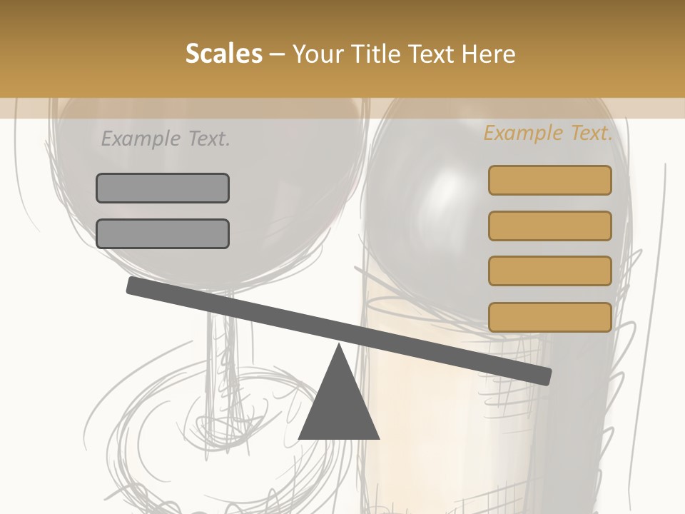 Wineglass Illustration Line Art PowerPoint Template