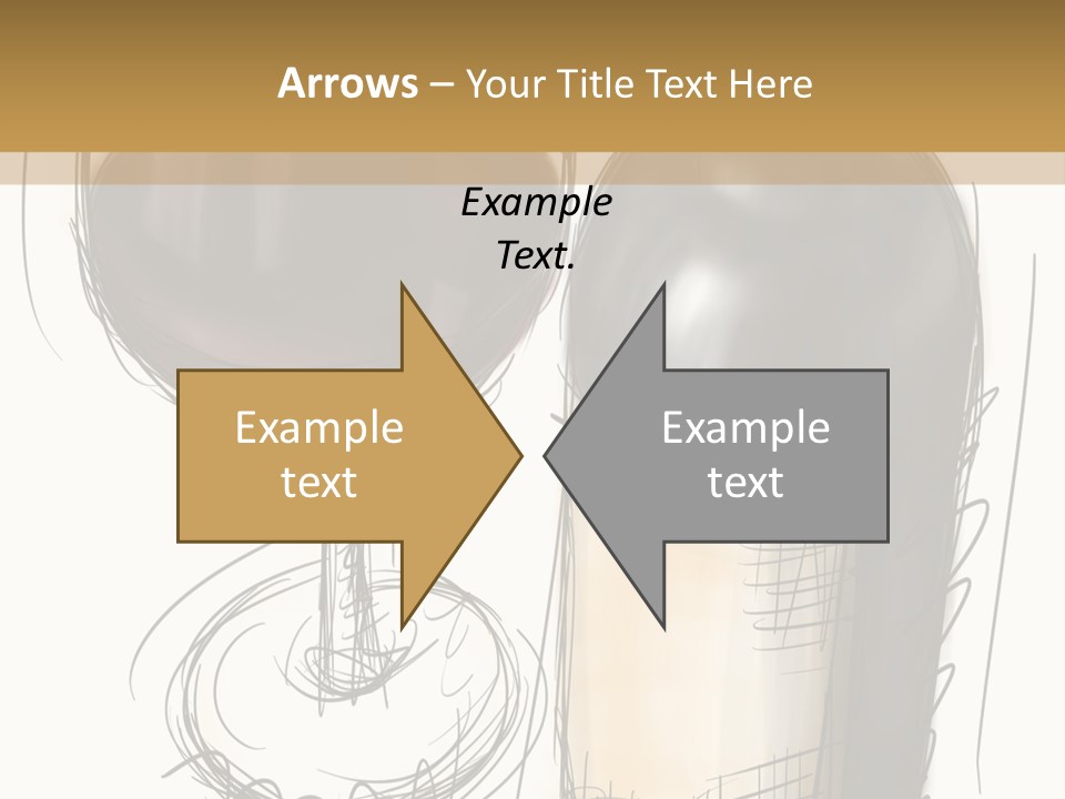 Wineglass Illustration Line Art PowerPoint Template
