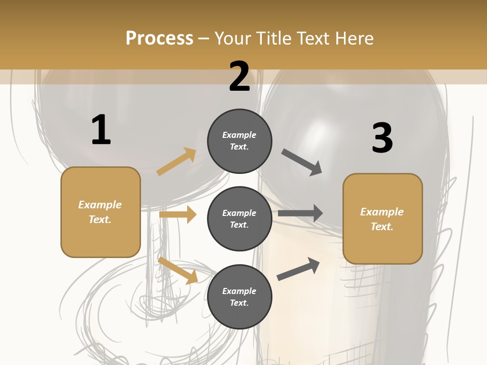 Wineglass Illustration Line Art PowerPoint Template