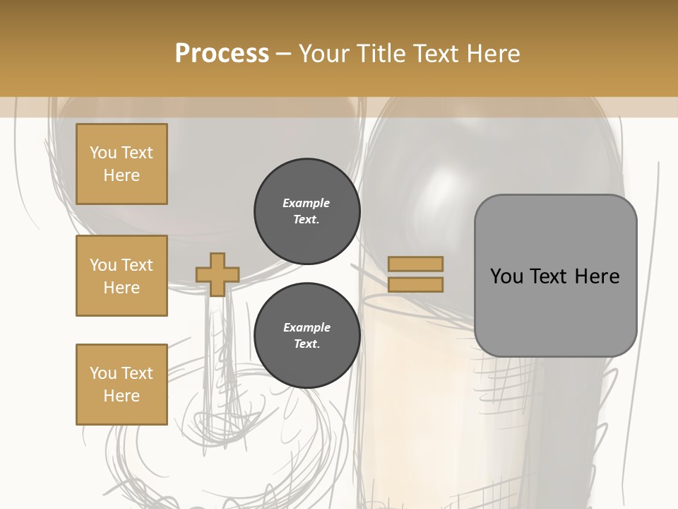 Wineglass Illustration Line Art PowerPoint Template