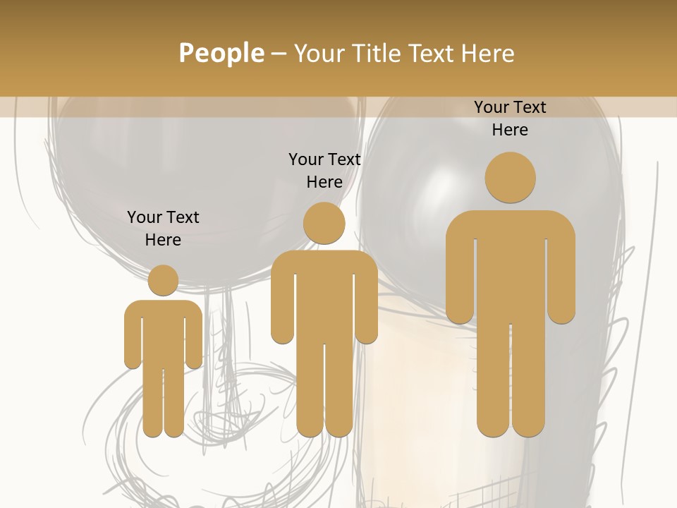 Wineglass Illustration Line Art PowerPoint Template