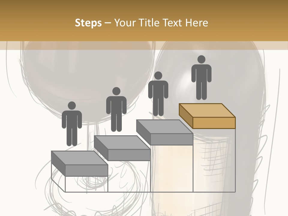 Wineglass Illustration Line Art PowerPoint Template