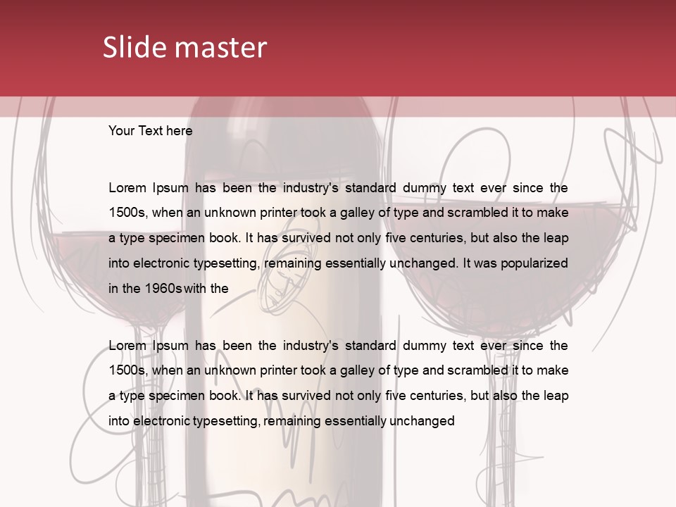 Alcohol Bottle Sketch PowerPoint Template