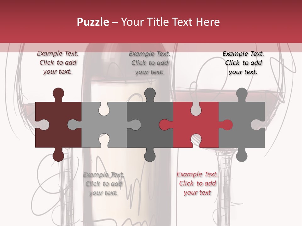 Alcohol Bottle Sketch PowerPoint Template