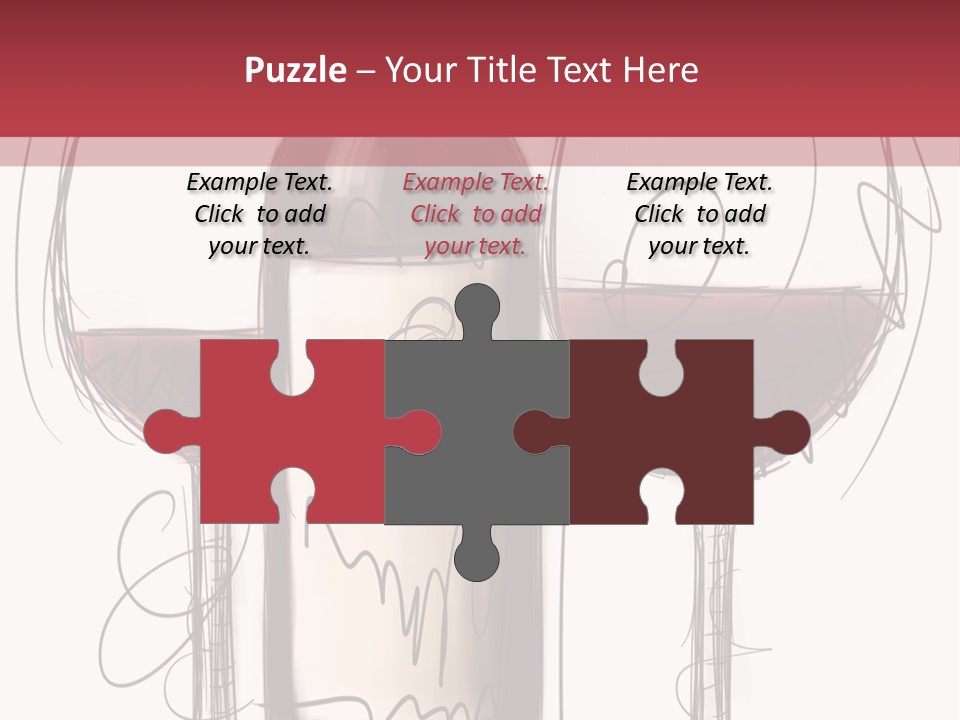 Alcohol Bottle Sketch PowerPoint Template