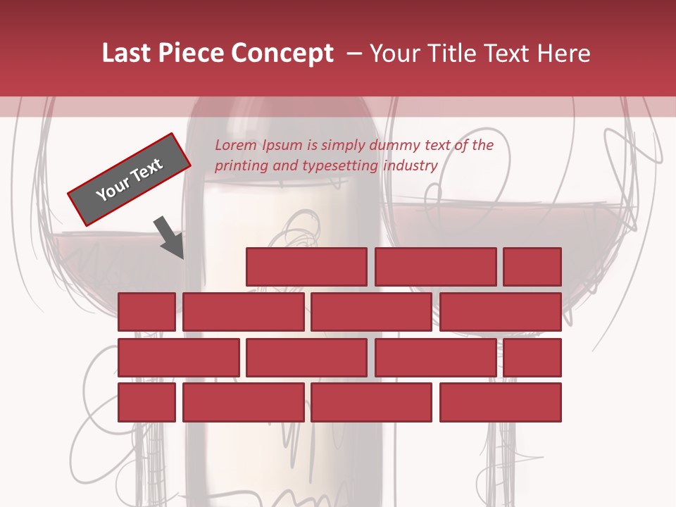 Alcohol Bottle Sketch PowerPoint Template