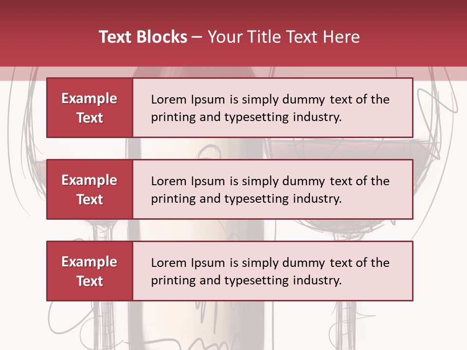 Alcohol Bottle Sketch PowerPoint Template