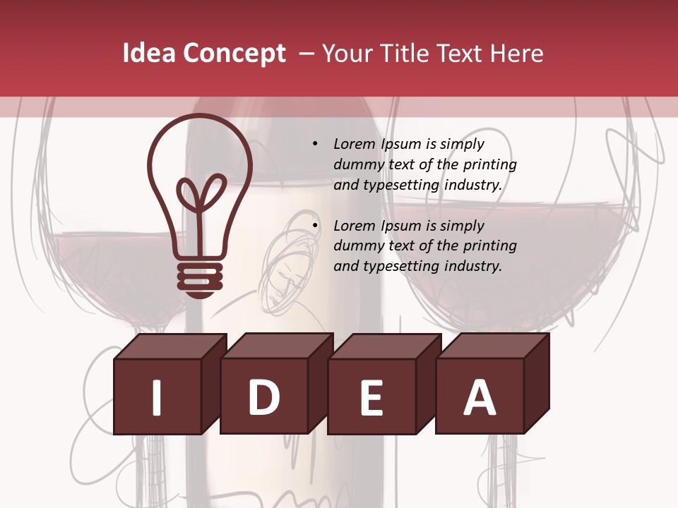 Alcohol Bottle Sketch PowerPoint Template