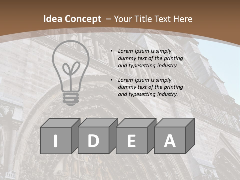 Travel Bell Tower Paris PowerPoint Template