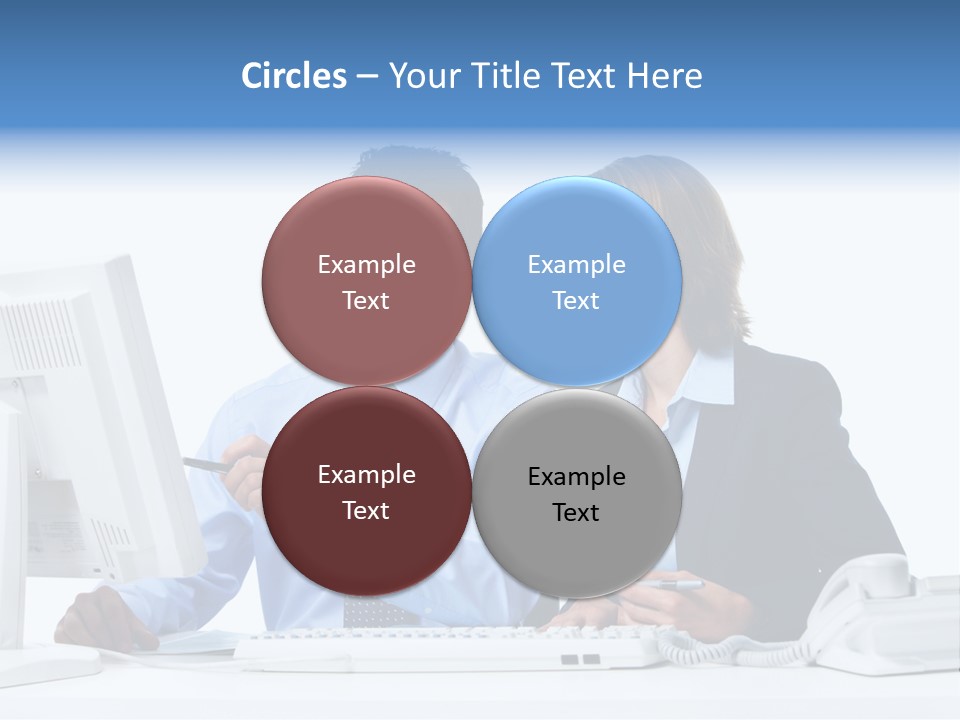 Meeting Internet Businesswoman PowerPoint Template