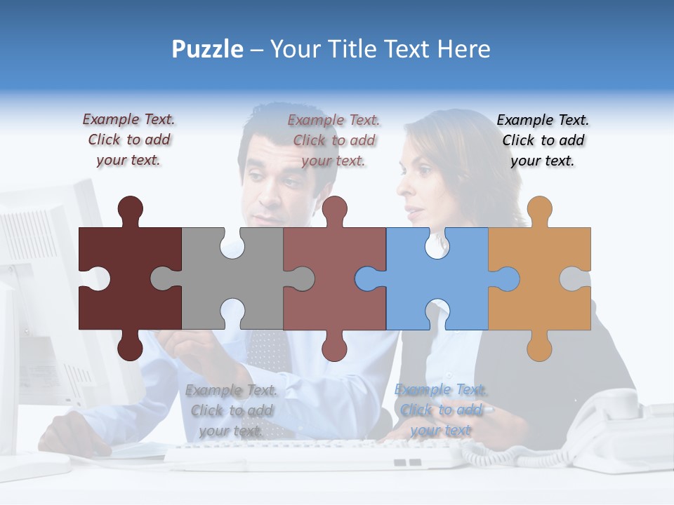 Meeting Internet Businesswoman PowerPoint Template