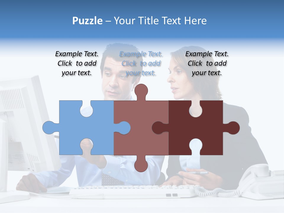 Meeting Internet Businesswoman PowerPoint Template