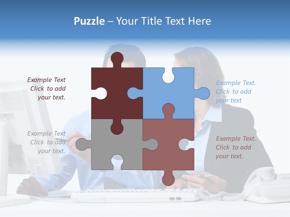 Meeting Internet Businesswoman PowerPoint Template