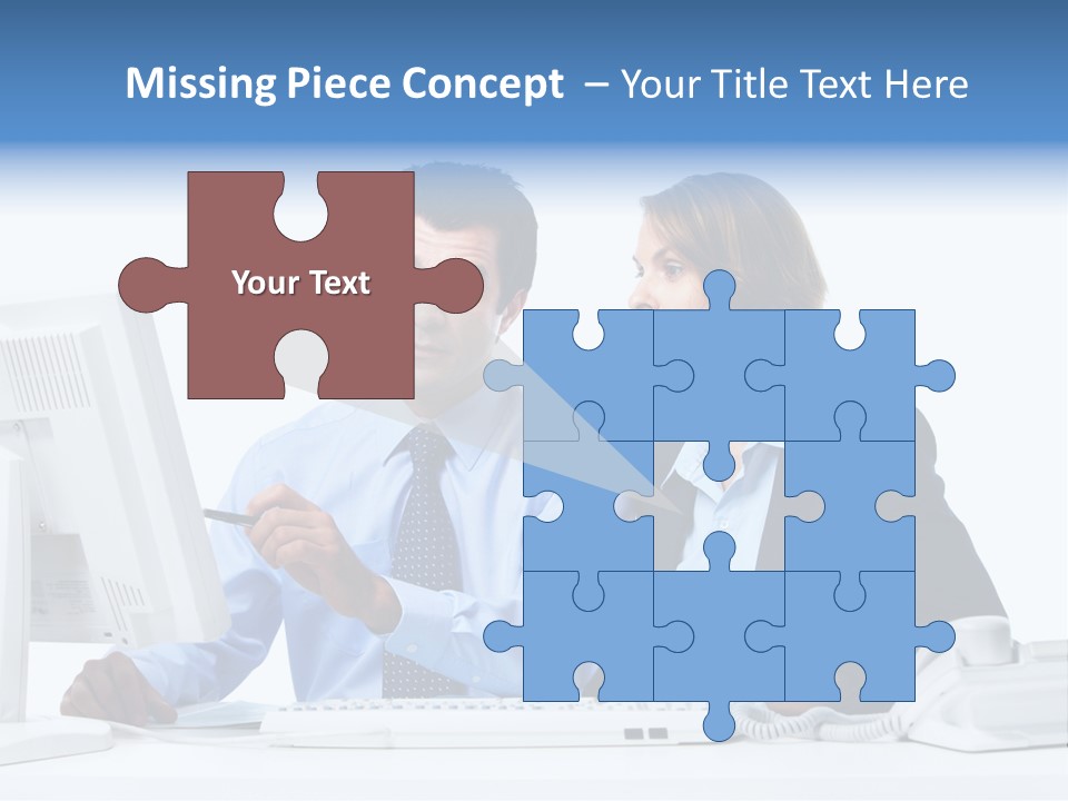 Meeting Internet Businesswoman PowerPoint Template