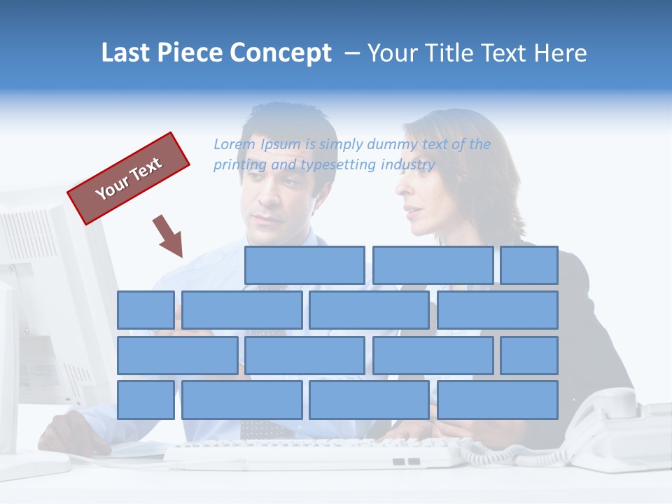 Meeting Internet Businesswoman PowerPoint Template