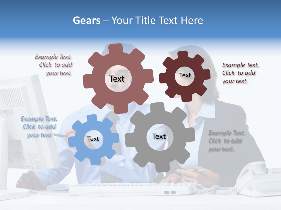 Meeting Internet Businesswoman PowerPoint Template