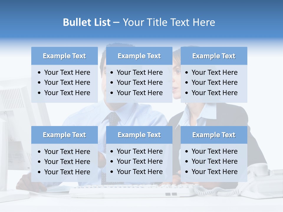 Meeting Internet Businesswoman PowerPoint Template