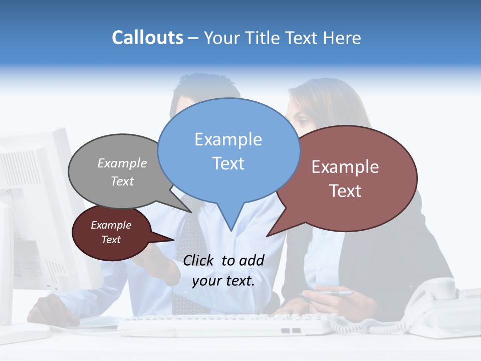 Meeting Internet Businesswoman PowerPoint Template