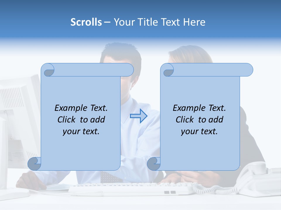 Meeting Internet Businesswoman PowerPoint Template
