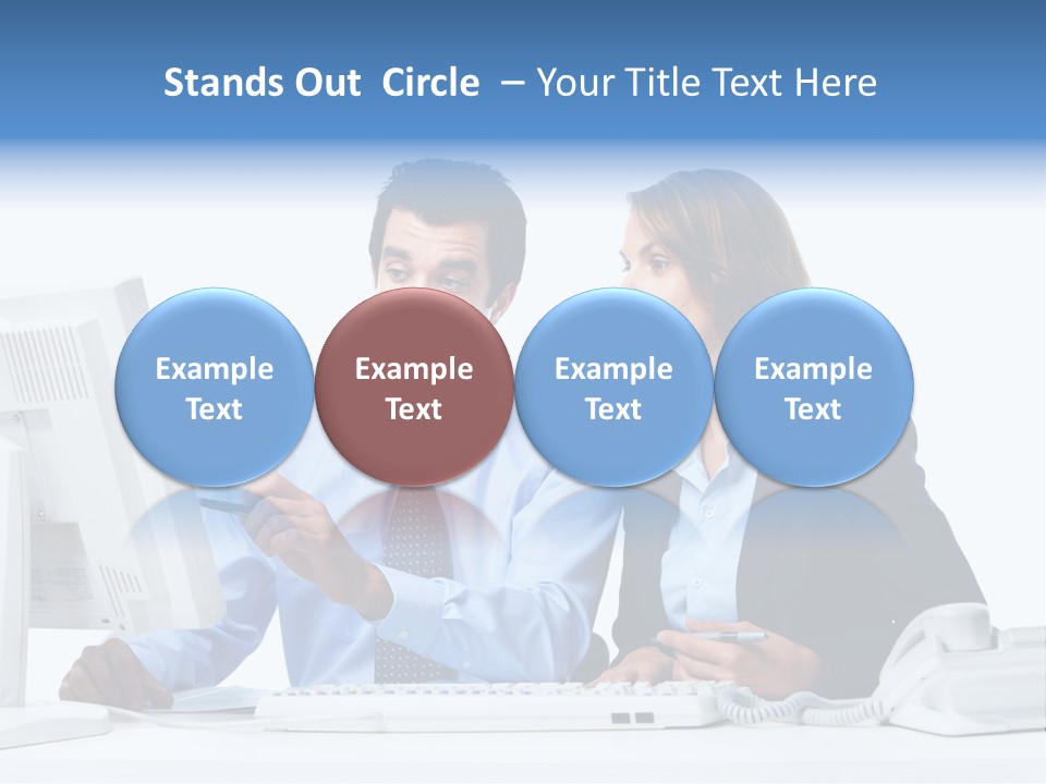 Meeting Internet Businesswoman PowerPoint Template