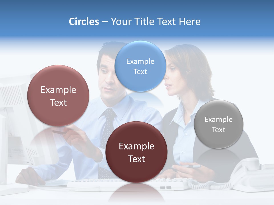 Meeting Internet Businesswoman PowerPoint Template