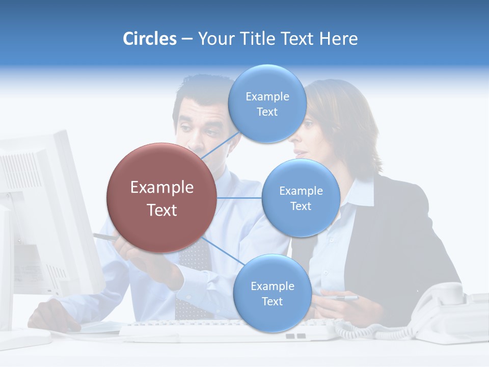 Meeting Internet Businesswoman PowerPoint Template