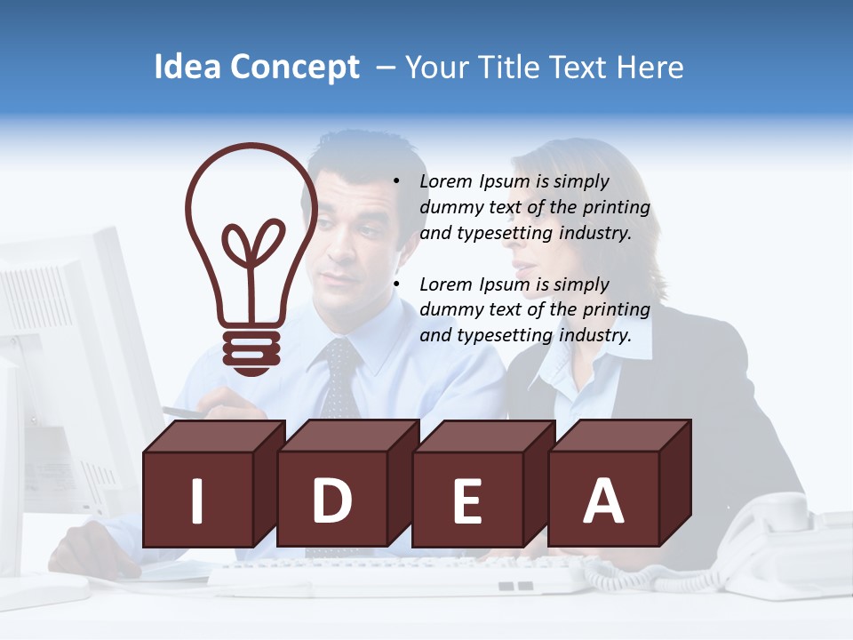 Meeting Internet Businesswoman PowerPoint Template